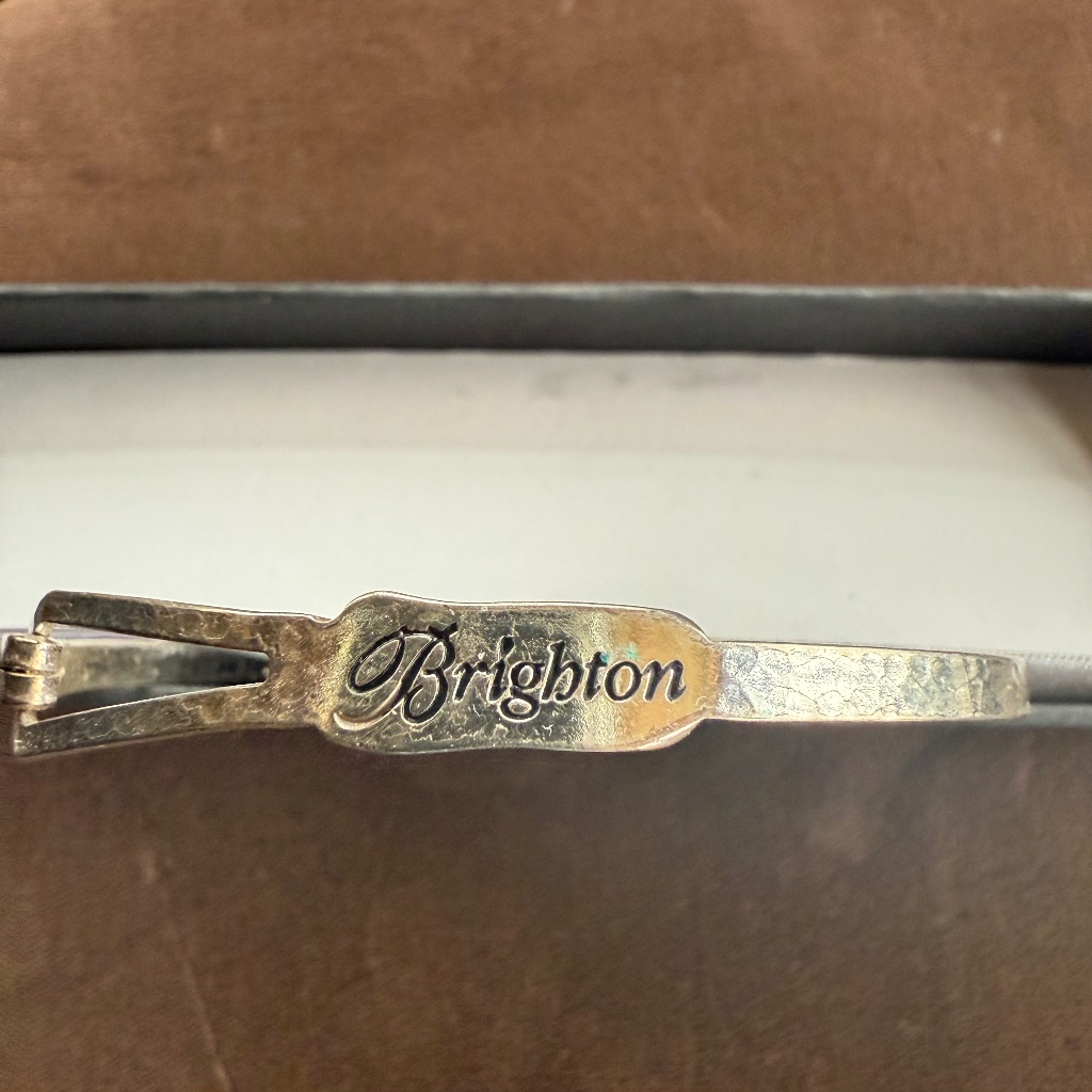 Preowned Brighton Silver Bangle Belt Buckle Bracelet